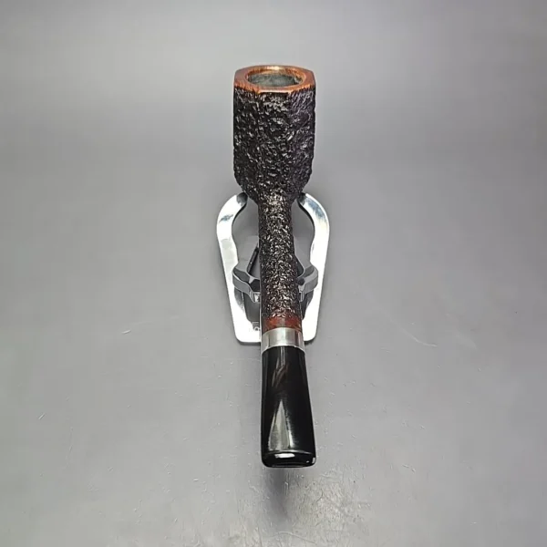 Thomas Cristiano Signature XL Partially Rusticated Paneled Canadian w/ Silver Estate Briar Pipe, Italian Estates - Image 5