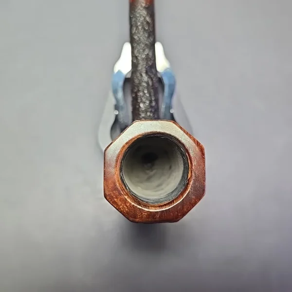 Thomas Cristiano Signature XL Partially Rusticated Paneled Canadian w/ Silver Estate Briar Pipe, Italian Estates - Image 6