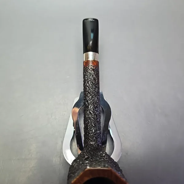 Thomas Cristiano Signature XL Partially Rusticated Paneled Canadian w/ Silver Estate Briar Pipe, Italian Estates - Image 7
