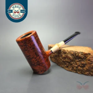 Walt Cannoy Cardinal House Hollingsworth Smooth Poker w/ Bamboo Handmade Briar Pipe, New
