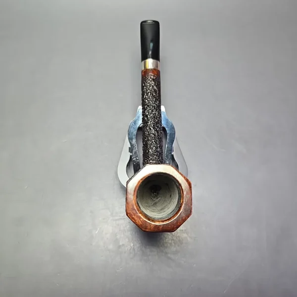 Thomas Cristiano Signature XL Partially Rusticated Paneled Canadian w/ Silver Estate Briar Pipe, Italian Estates - Image 8