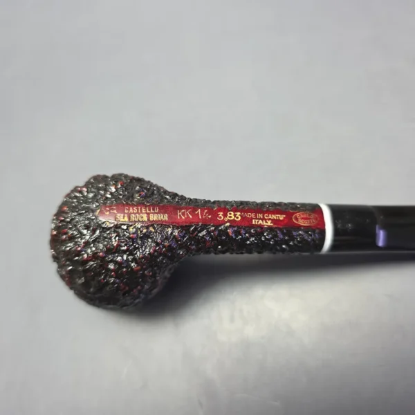 Castello (c.1960s-80s) Sea Rock 2K Rusticated Billiard Estate Briar Pipe, Unsmoked - Image 9