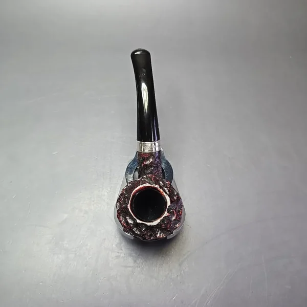 Petersons Dublin Cobble B10 Rusticated & Sandblasted Rhodesian w/ Silver Briar Pipe, New - Image 9