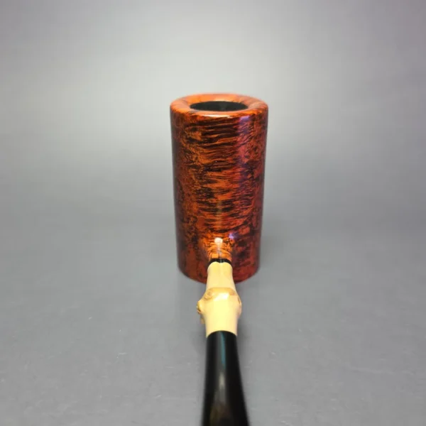 Walt Cannoy Cardinal House Hollingsworth Smooth Poker w/ Bamboo Handmade Briar Pipe, New - Image 6