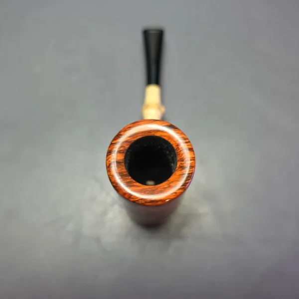 Walt Cannoy Cardinal House Hollingsworth Smooth Poker w/ Bamboo Handmade Briar Pipe, New - Image 7