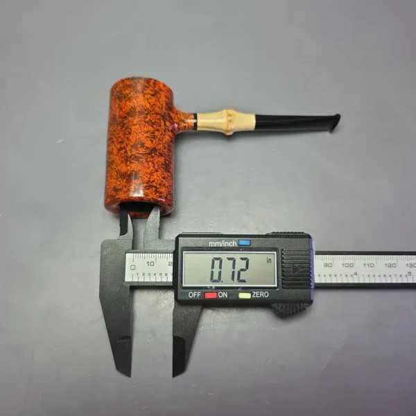 Walt Cannoy Cardinal House Hollingsworth Smooth Poker w/ Bamboo Handmade Briar Pipe, New - Image 10