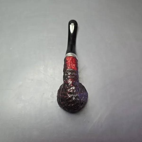 Petersons Dublin Cobble B10 Rusticated & Sandblasted Rhodesian w/ Silver Briar Pipe, New - Image 10