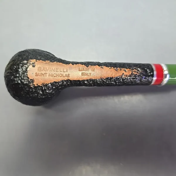 Savinelli 2025 Saint Nicholas Bing's Favorite Rusticated Billiard Estate Briar Pipe, Unsmoked, 6mm - Image 11