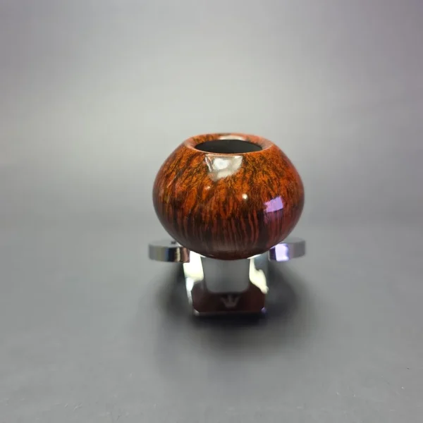 C-Pipe Smooth Tomato Nosewarmer w/ Bamboo & Boxwood Handmade Briar Pipe, New - Image 3