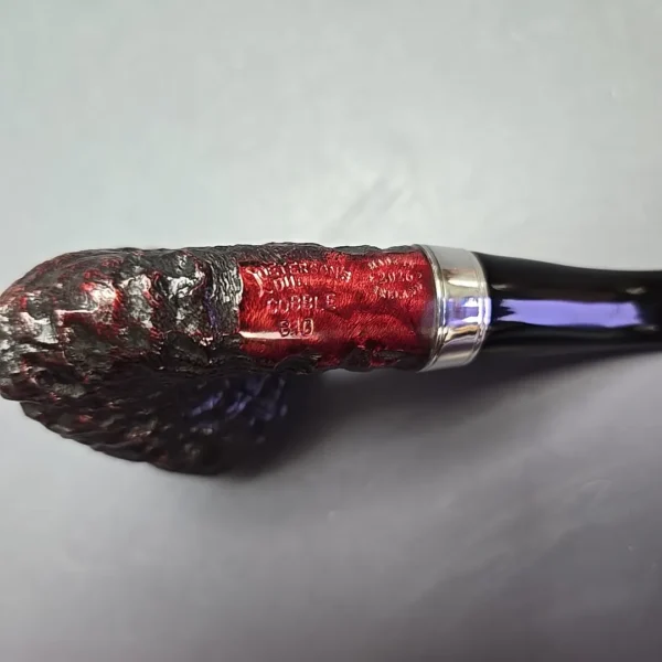 Petersons Dublin Cobble B10 Rusticated & Sandblasted Rhodesian w/ Silver Briar Pipe, New - Image 11