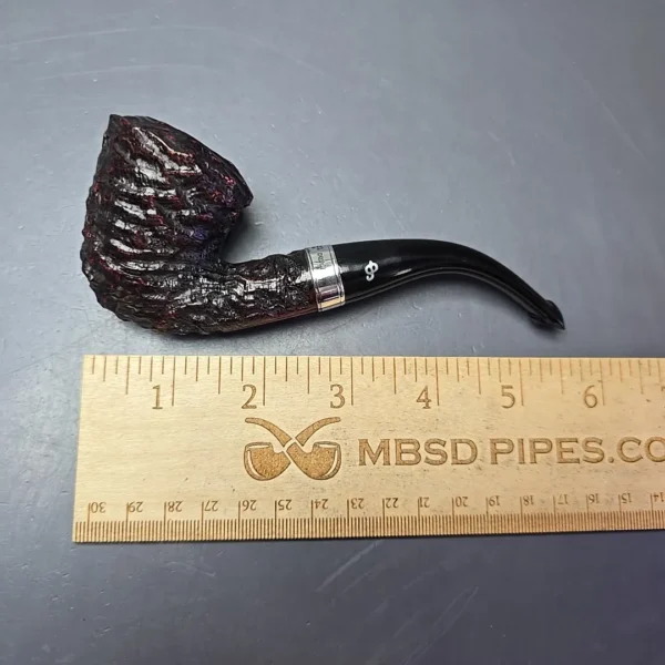 Petersons Dublin Cobble B10 Rusticated & Sandblasted Rhodesian w/ Silver Briar Pipe, New - Image 12