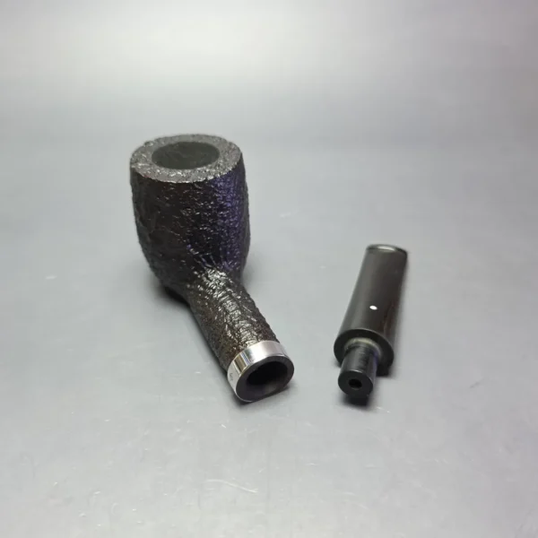 Dunhill 1997 Shell Briar 5103 Sandblasted Billiard w/ Silver Estate Briar Pipe, Unsmoked - Image 14