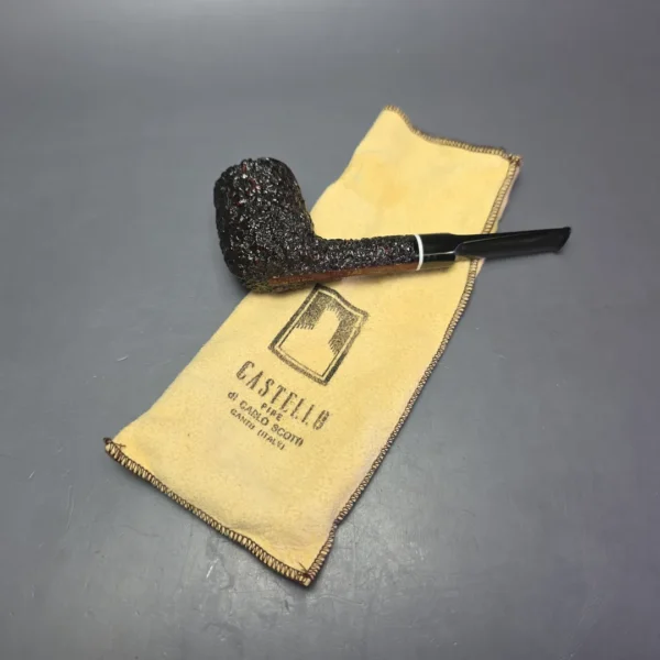 Castello (c.1960s-80s) Sea Rock 2K Rusticated Billiard Estate Briar Pipe, Unsmoked - Image 13