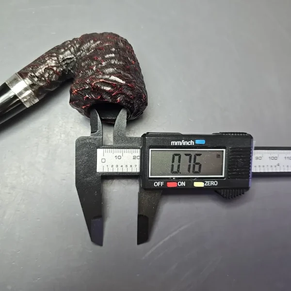 Petersons Dublin Cobble B10 Rusticated & Sandblasted Rhodesian w/ Silver Briar Pipe, New - Image 13