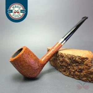 Bruno Nuttens Bing B1 Partially Sandblasted Billiard w/ Aluminum Briar Pipe, New