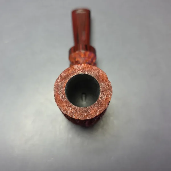 Eclesias Pipes "Dragon Scale" Sandblasted Nosewarmer Handmade Briar Pipe, New - Image 6