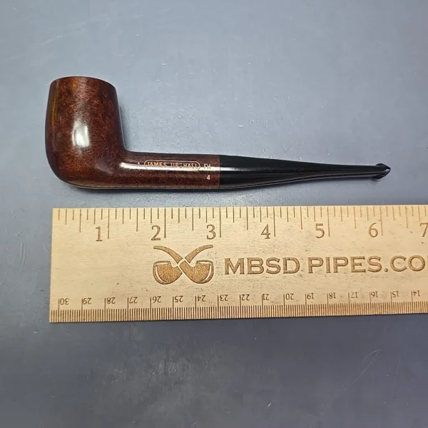 James Upshall A Grade Group 4 Smooth Billiard Estate Briar Pipe, Unsmoked - Image 12