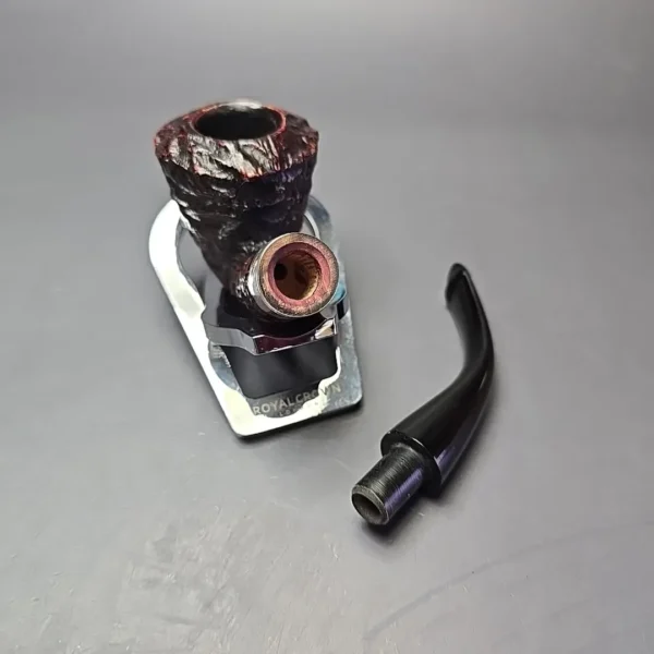 Petersons Dublin Cobble B10 Rusticated & Sandblasted Rhodesian w/ Silver Briar Pipe, New - Image 14