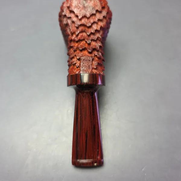 Eclesias Pipes "Dragon Scale" Sandblasted Nosewarmer Handmade Briar Pipe, New - Image 7