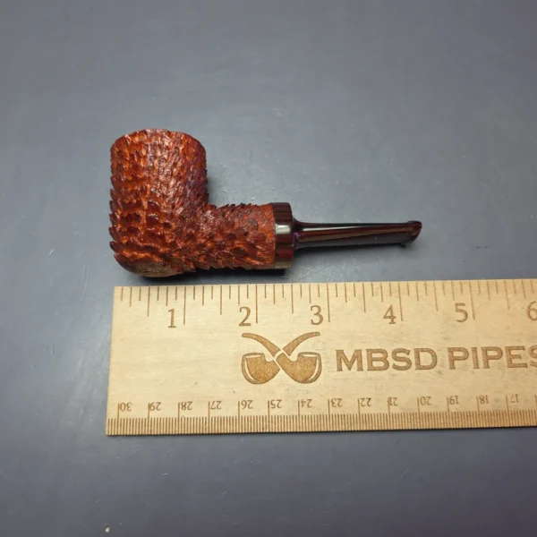 Eclesias Pipes "Dragon Scale" Sandblasted Nosewarmer Handmade Briar Pipe, New - Image 8