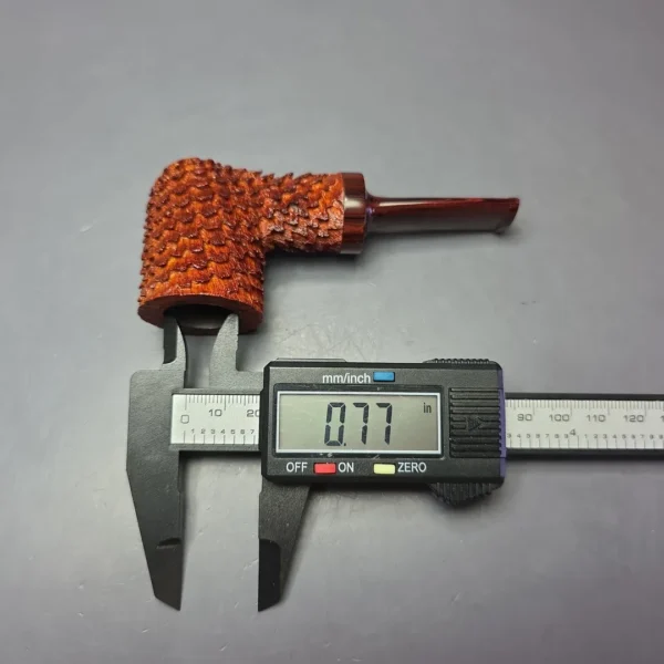Eclesias Pipes "Dragon Scale" Sandblasted Nosewarmer Handmade Briar Pipe, New - Image 9