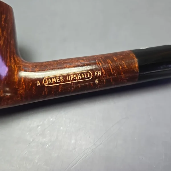 James Upshall A Grade Group 6 Smooth Long Shank Bent Billiard Estate Briar Pipe, Unsmoked - Image 10