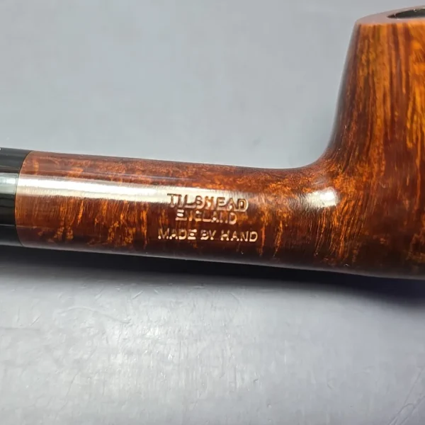 James Upshall A Grade Group 6 Smooth Long Shank Bent Billiard Estate Briar Pipe, Unsmoked - Image 11