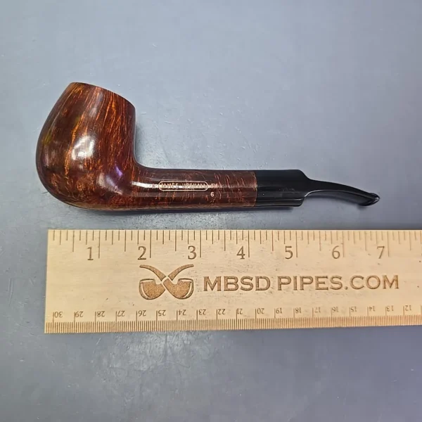 James Upshall A Grade Group 6 Smooth Long Shank Bent Billiard Estate Briar Pipe, Unsmoked - Image 13
