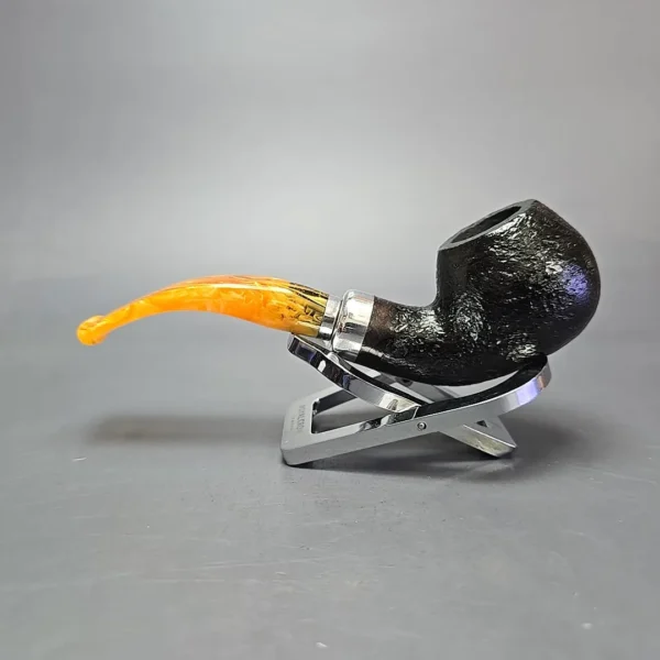 Molina Ambra 105 Sandblasted Apple Briar Pipe, New, 9mm - Image 4
