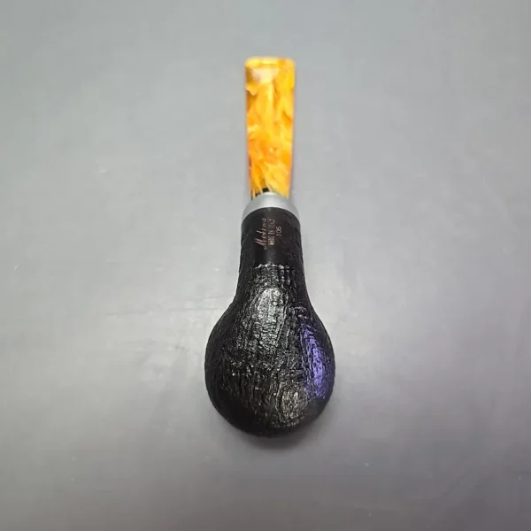 Molina Ambra 105 Sandblasted Apple Briar Pipe, New, 9mm - Image 9