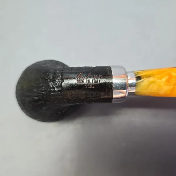 Molina Ambra 105 Sandblasted Apple Briar Pipe, New, 9mm - Image 11