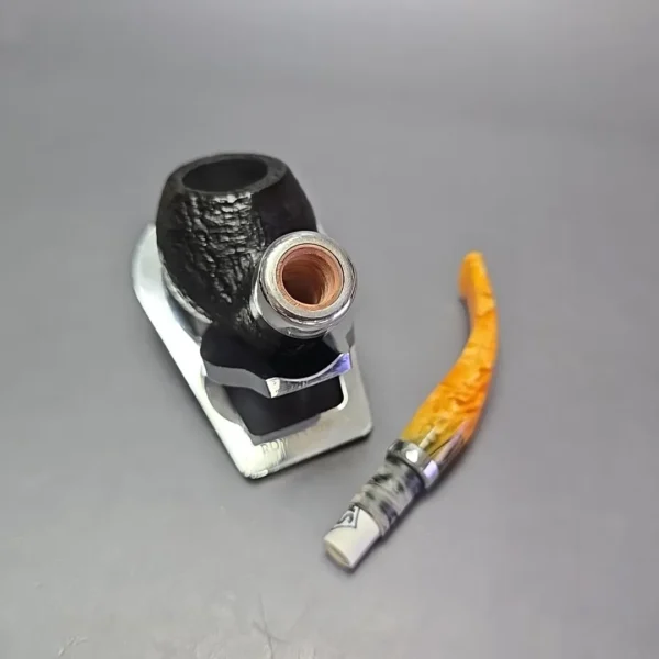 Molina Ambra 105 Sandblasted Apple Briar Pipe, New, 9mm - Image 14