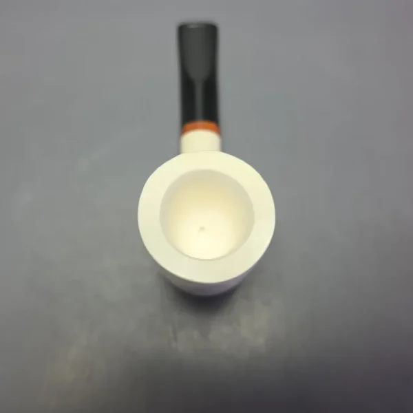 MBSD Meerschaum Deluxe Smooth Poker Block Meerschaum Pipe, Briar-Mortise, New - Image 6