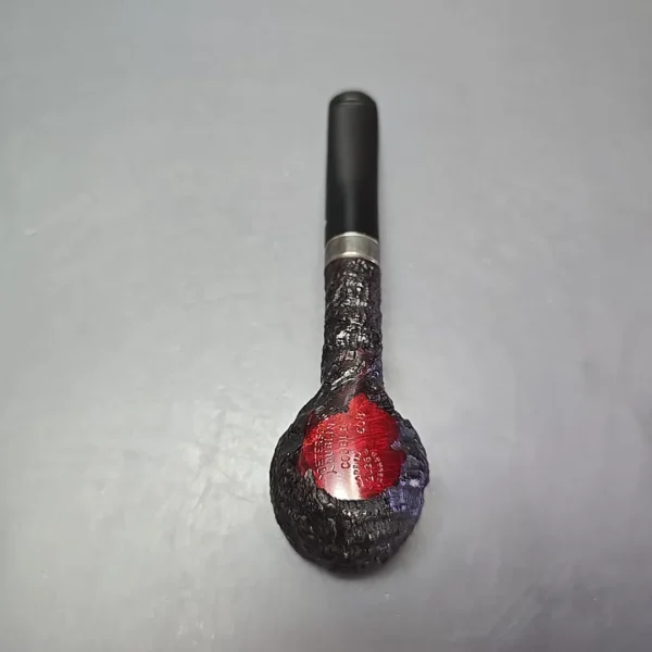 Peterson Cobble 608 Rusticated & Sandblasted Pot w/ Silver Briar Pipe, New - Image 9