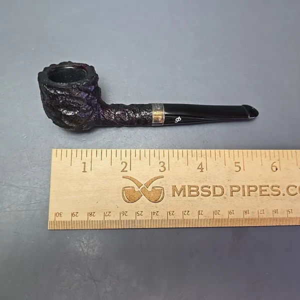 Peterson Cobble 608 Rusticated & Sandblasted Pot w/ Silver Briar Pipe, New - Image 11