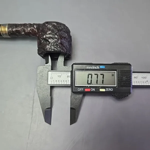Peterson Cobble 608 Rusticated & Sandblasted Pot w/ Silver Briar Pipe, New - Image 12