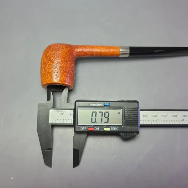 Bruno Nuttens Bing B1 Partially Sandblasted Billiard w/ Aluminum Briar Pipe, New - Image 9