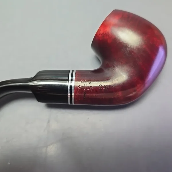 Peterson Killarney Red 230 Smooth Bent Billiard Briar Pipe, New - Image 11