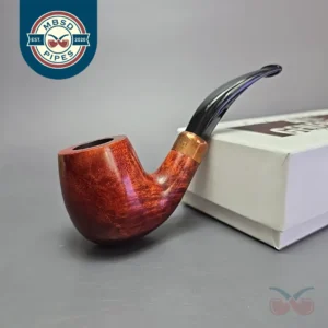 4th Generation (by Ascorti) Forza Fiano 1855 Smooth Bent Billiard Estate Briar Pipe, Unsmoked
