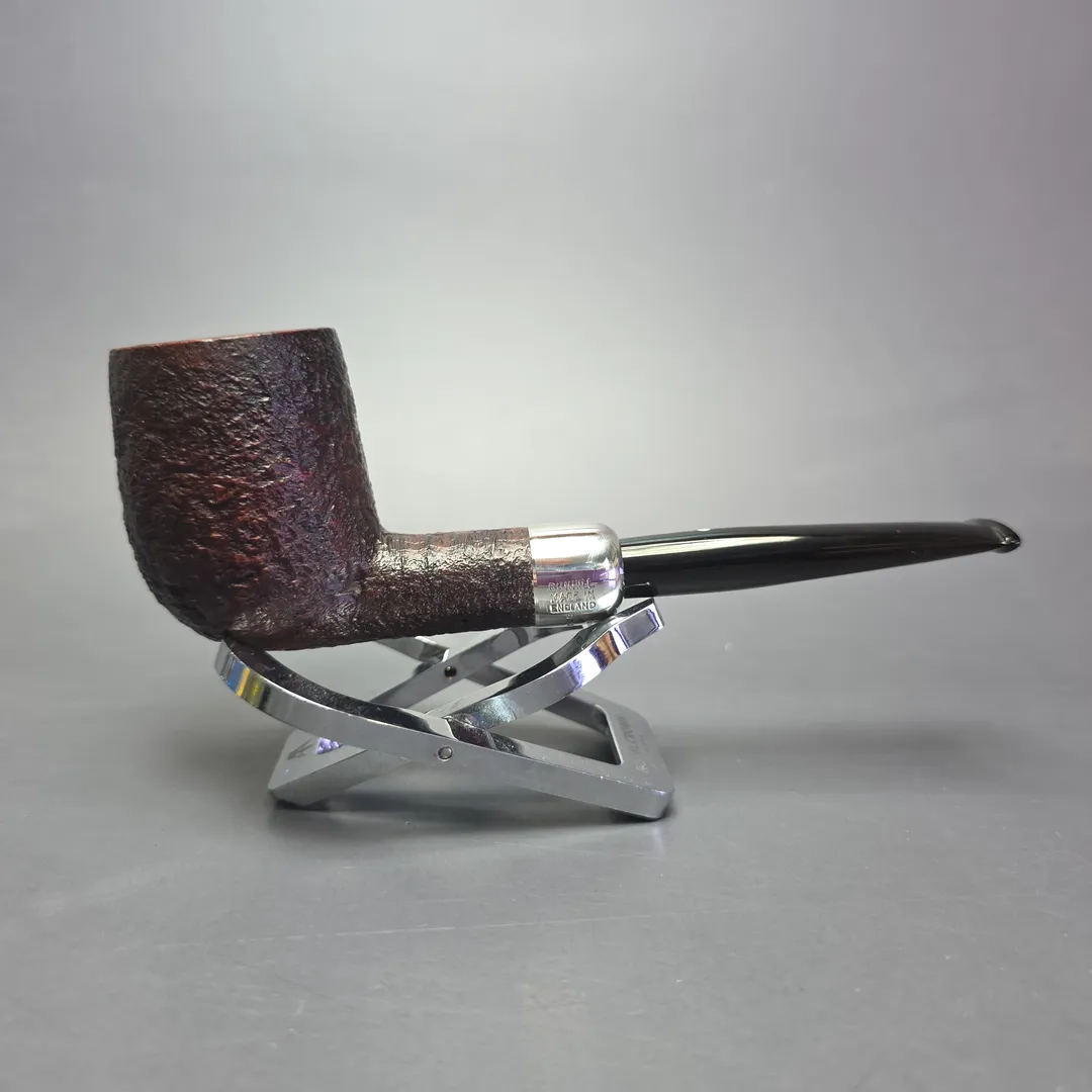 Dunhill 1973 Shell Briar LBS Sandblasted Army Mount Billiard Estate Briar Pipe, English Estates - Image 2