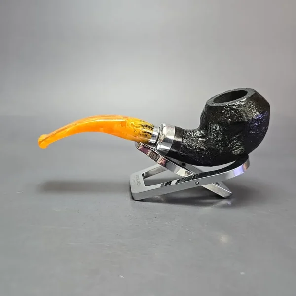 Molina Ambra 103 Sandblasted Rhodesian Briar Pipe, New, 9mm - Image 4