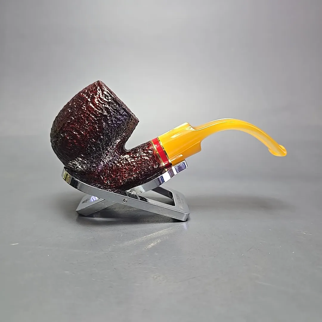 Savinelli 2024 Saint Nicholas 614 Rusticated Oom Paul Estate Briar Pipe, Unsmoked, 6mm - Image 2