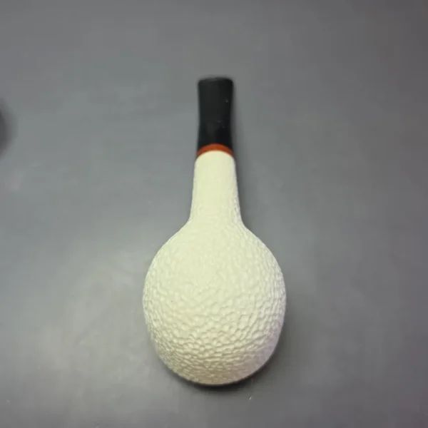 MBSD Meerschaum Deluxe Rusticated Pot Block Meerschaum Pipe, Briar-Mortise, New, 9mm - Image 9