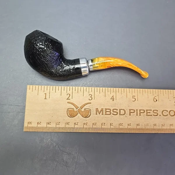 Molina Ambra 103 Sandblasted Rhodesian Briar Pipe, New, 9mm - Image 11