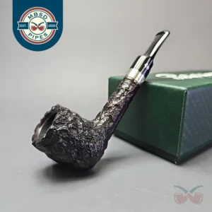Peterson Cobble 53 Rusticated & Sandblasted Lovat w/ Silver Briar Pipe, New