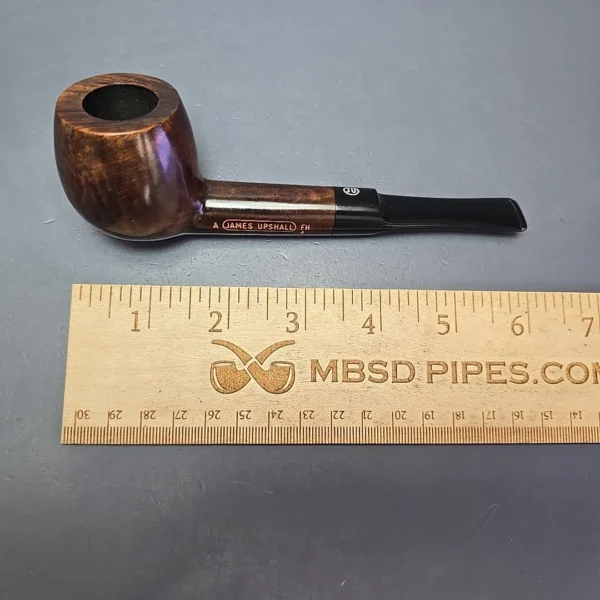 James Upshall A Grade Group 4 Smooth Apple Estate Briar Pipe, Unsmoked - Image 12