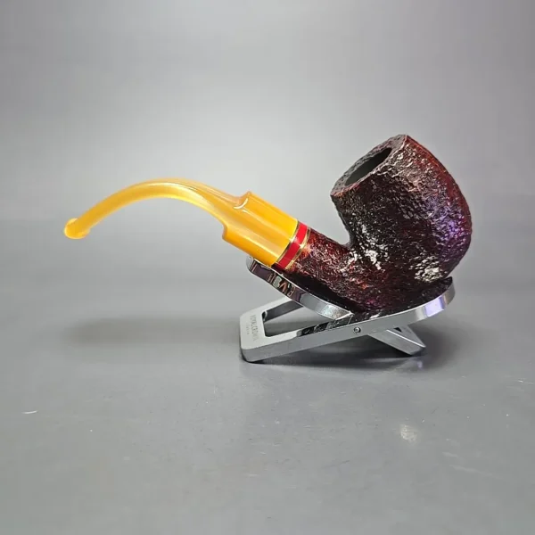 Savinelli 2024 Saint Nicholas 614 Rusticated Oom Paul Estate Briar Pipe, Unsmoked, 6mm - Image 4