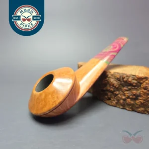 Eclesias Pipes Natural Smooth Eskimo w/ Ebonite Handmade Briar Pipe, New