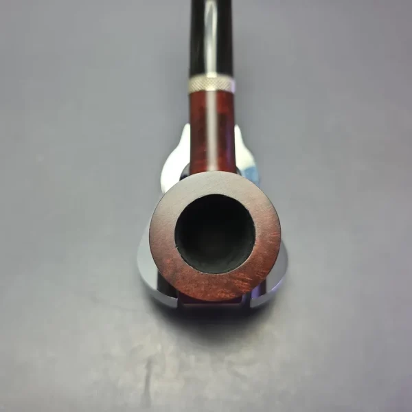Gigi Fiordo Smooth Pot w/ Silver Estate Briar Pipe, Unsmoked, 9mm - Image 5