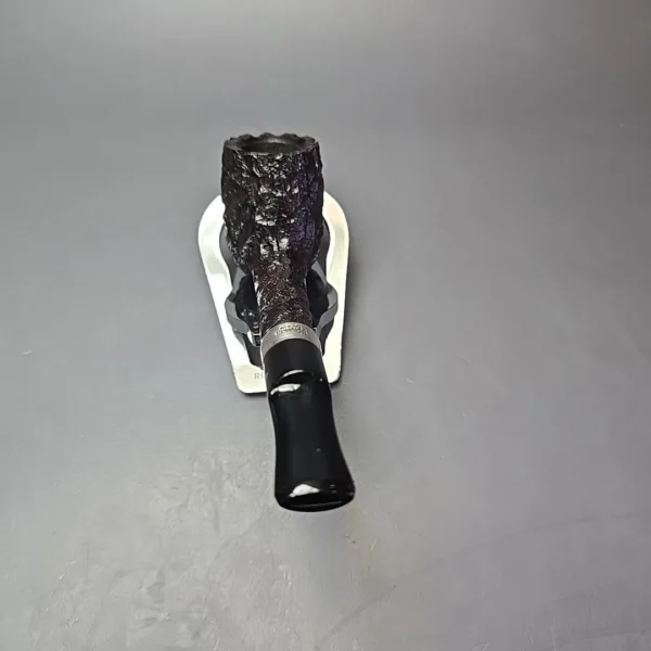 Peterson Cobble 53 Rusticated & Sandblasted Lovat w/ Silver Briar Pipe, New - Image 5